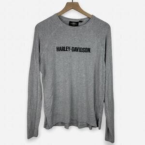 Harley davidson gray long sleeve tee